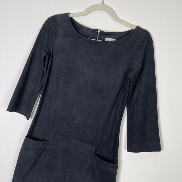 Ag Black Suede Mini Dress Women’s Size XS - Picture 3 of 11